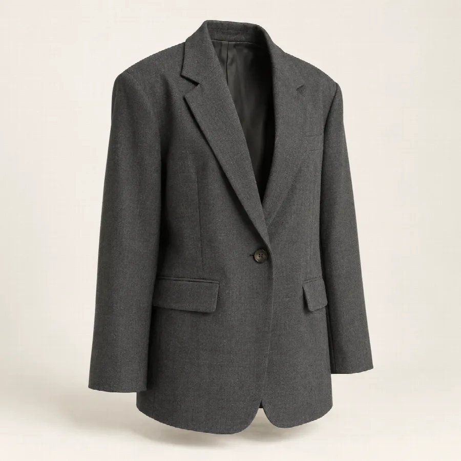 Charcoal Oversized Blazer