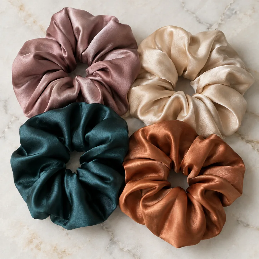 Satin Scrunchie Set of 4
