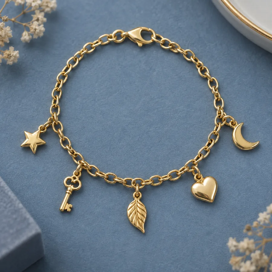 Gold Charm Bracelet
